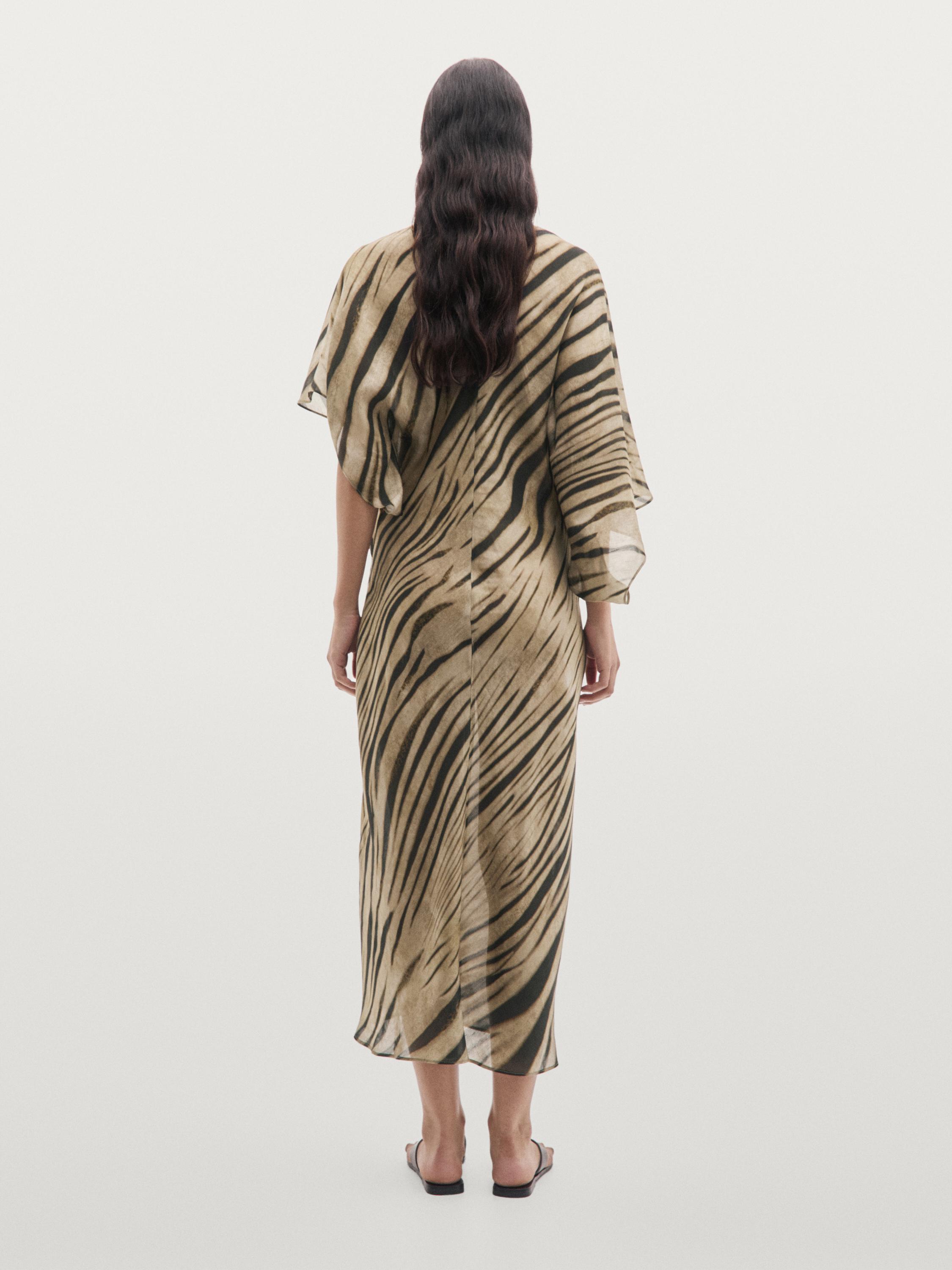 Long animal print dress